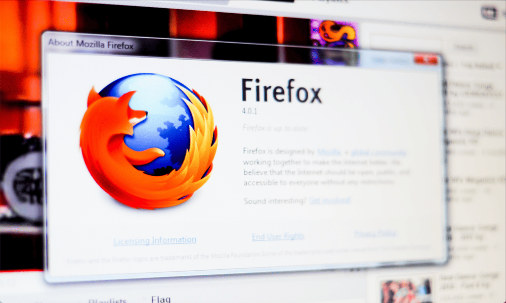 Kuinka rajoittaa latausnopeutta Firefoxissa