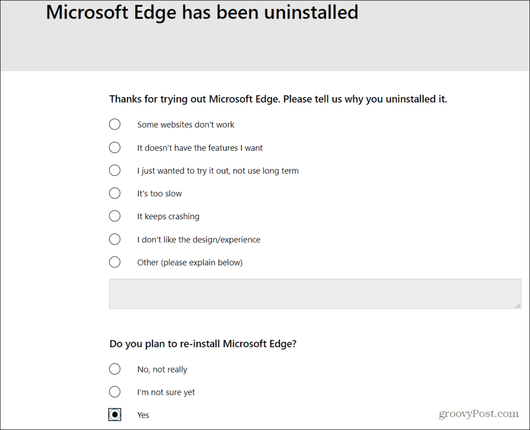 Kuinka poistaa Microsoft Edge Windows 10: stä
