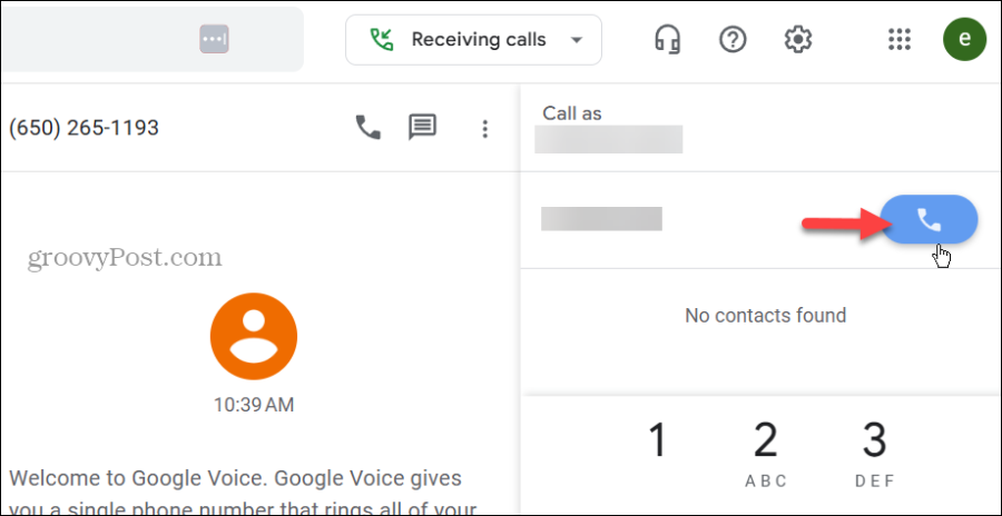 soittaa Google Voice -puheluita