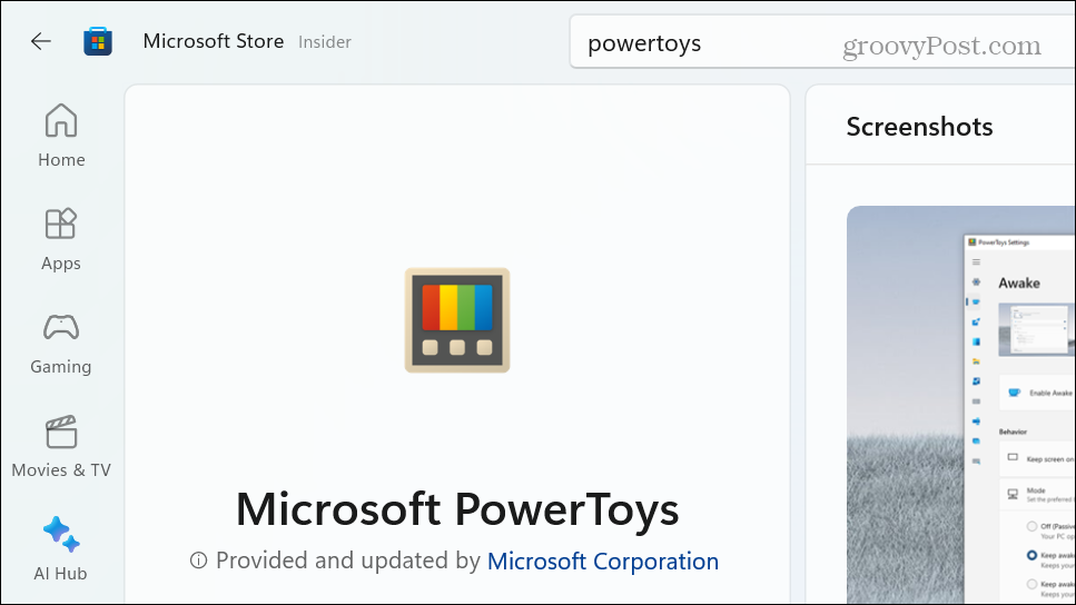 powertoys microsoft store