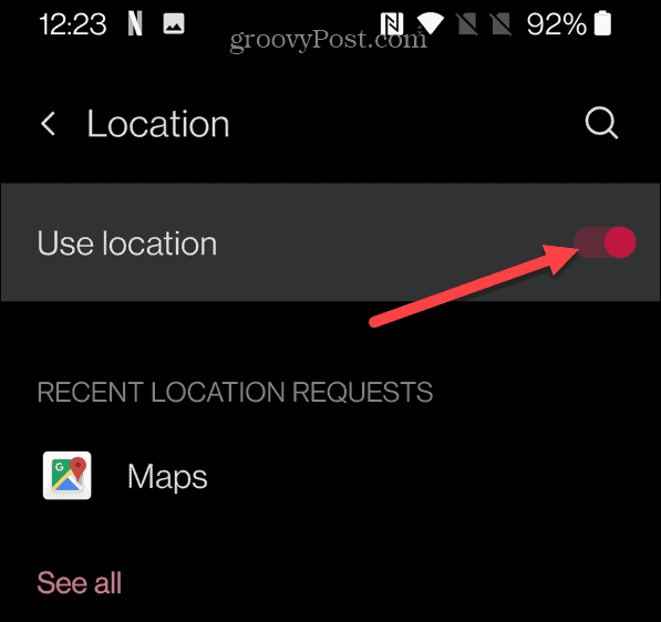 kalibroi google maps Käytä sijaintia