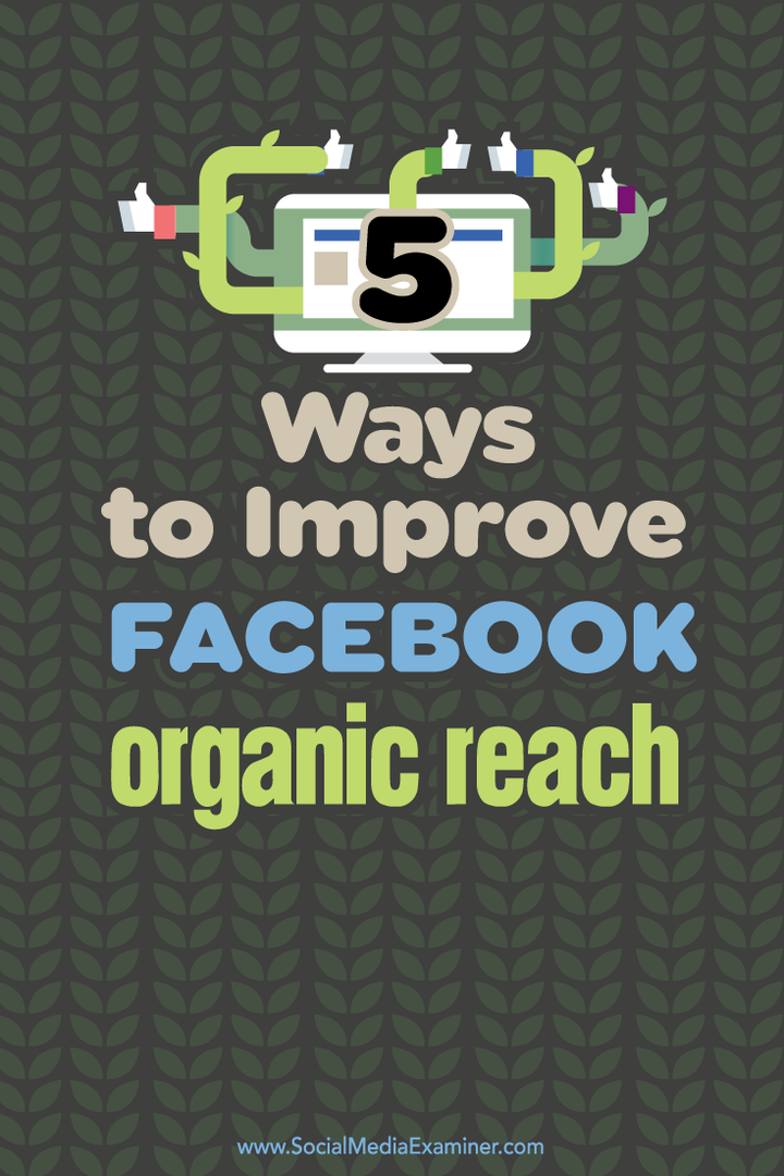 5 tapaa parantaa Facebookin orgaanista kattavuutta: Sosiaalisen median tutkija
