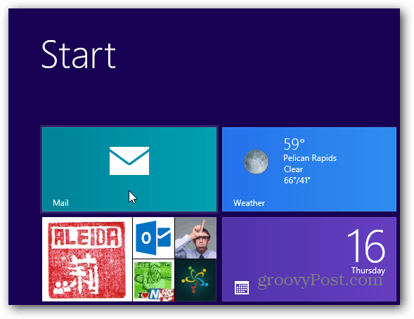Käynnistä Windows 8 Mail Client