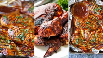 Kuinka tehdä kana herkullisella grillikastikkeella?