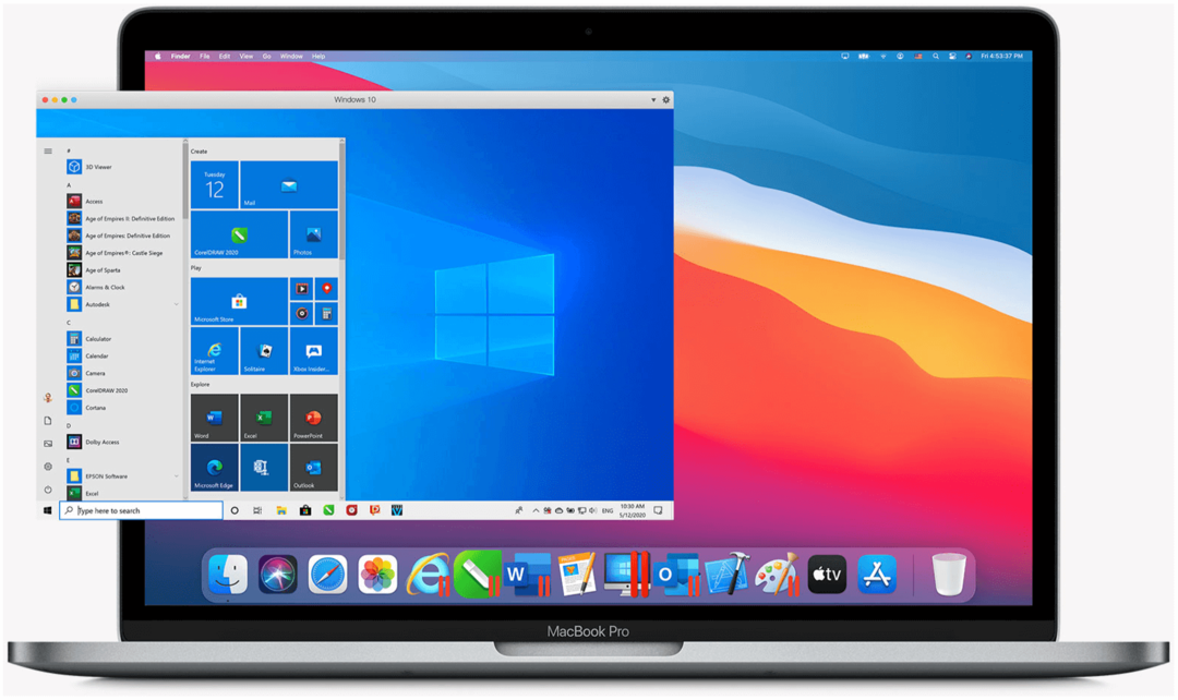 Windows 10 M1 Macissa Parallels Desktop 16 for Mac